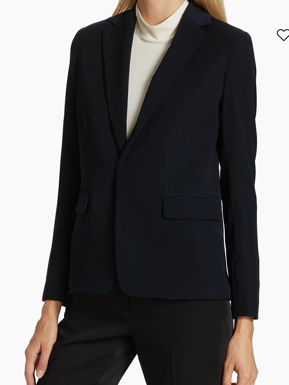 Vince Concealed Closure Blazer, black size 2